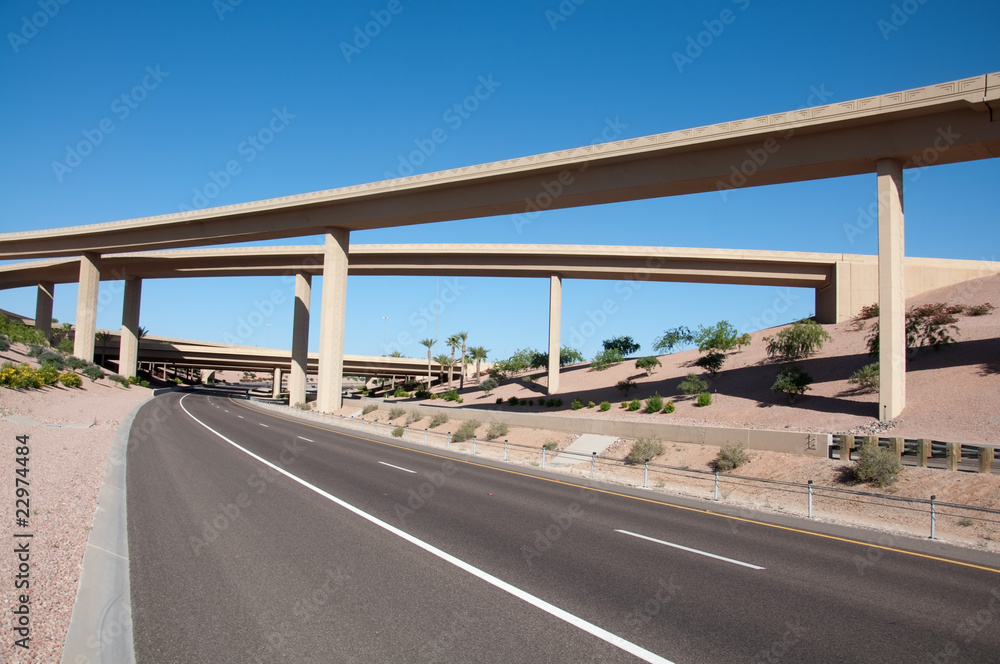 Naklejka premium New multiple lane highway