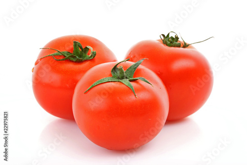 red tomato vegetables isolated on white background