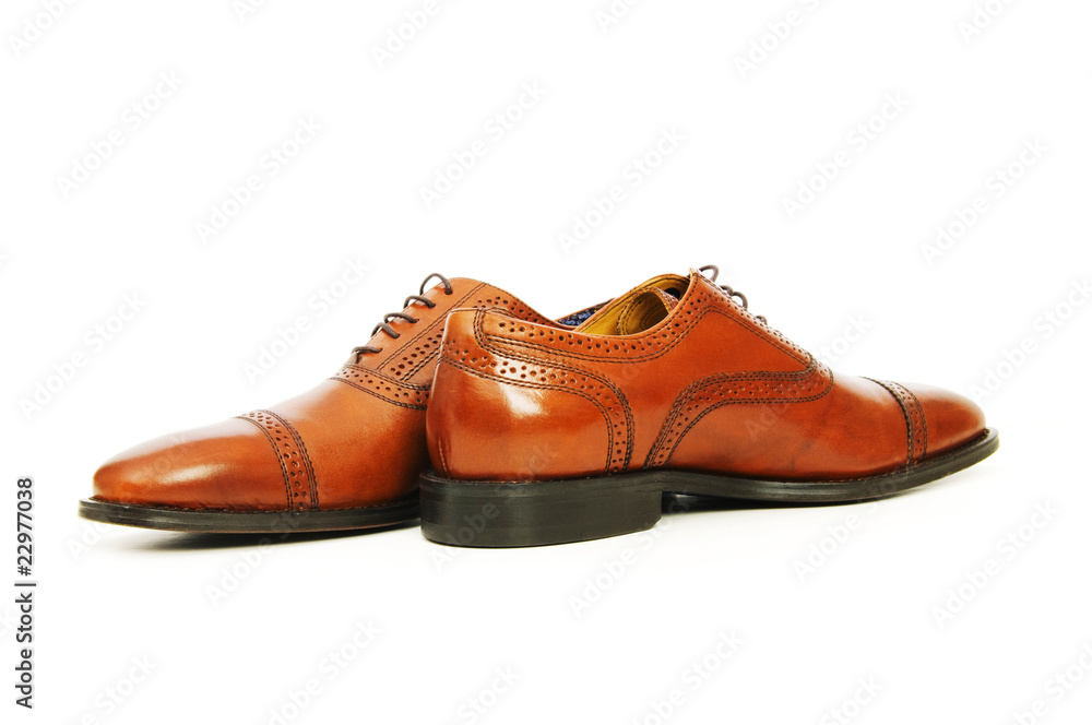 Male shoes isolated on the white background Male shoes isolated on the white background
