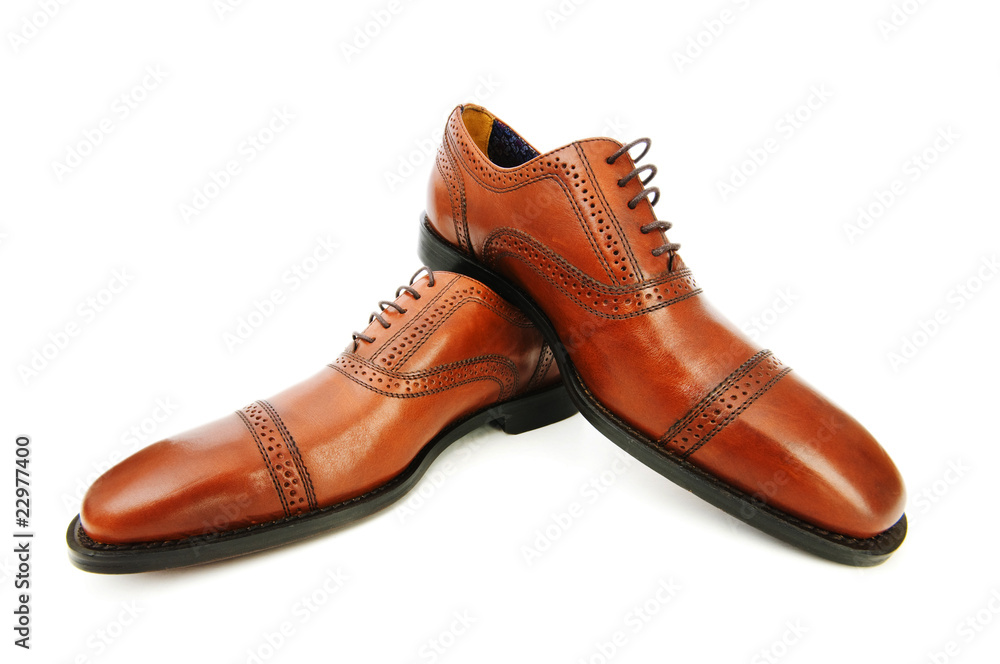 Male shoes isolated on the white background Male shoes isolated on the white background