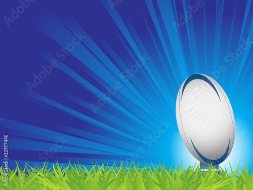 Rugby ball on grass