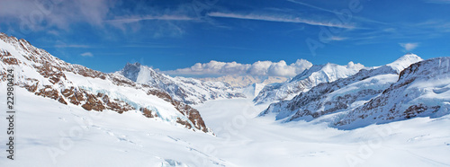 Panoramic view from the top of Jungfrau