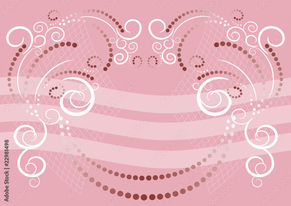 Pink background with ornament. Background. Banner.