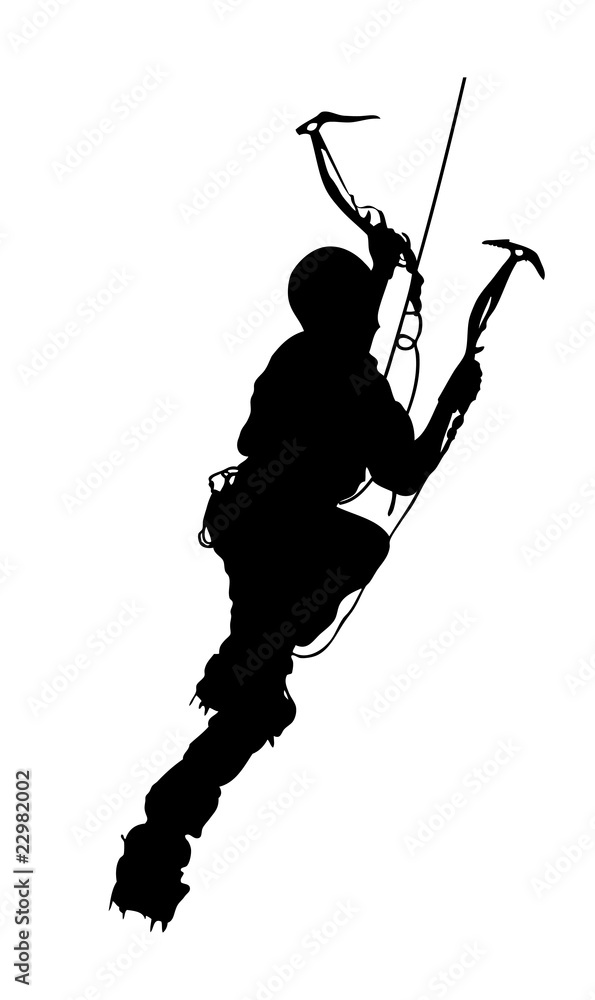 Ice climber Stock Illustration | Adobe Stock