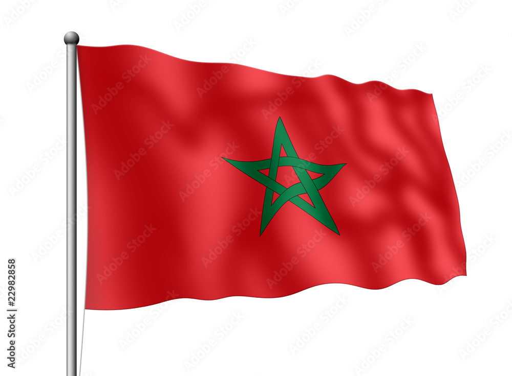 Marokko-Flagge Stock Illustration | Adobe Stock