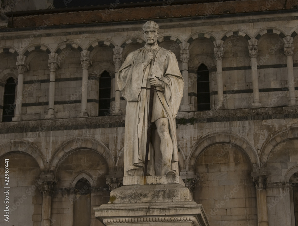 Statua Francesco Burlamacchi, Piazza San Michele Lucca