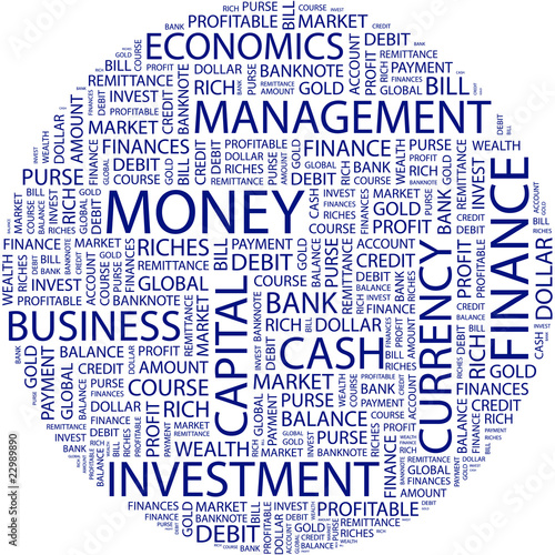 MONEY. Word collage on white background.