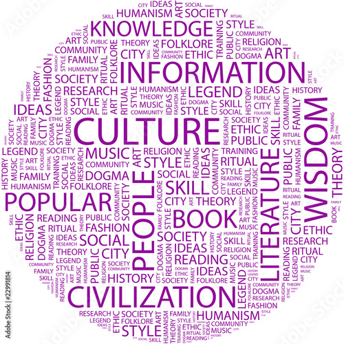 CULTURE. Word collage on white background.