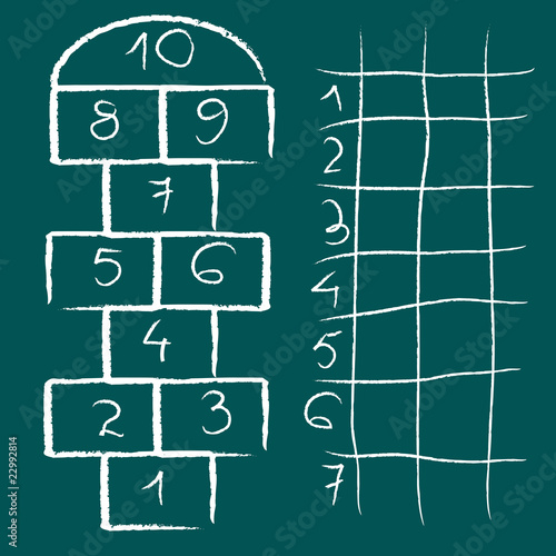 hopscotch game and chart