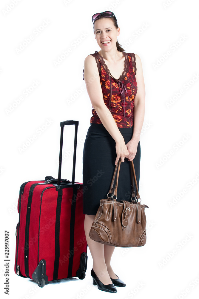 A young female traveller A young female traveller