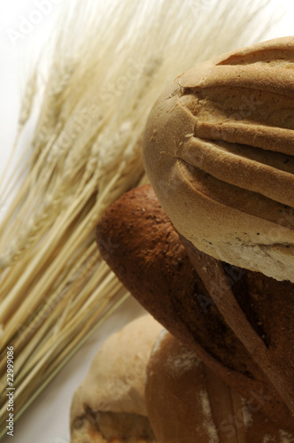 Pane con spighe di grano photo