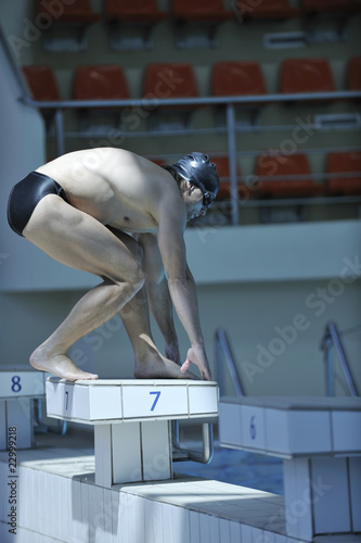 young swimmer ready for start