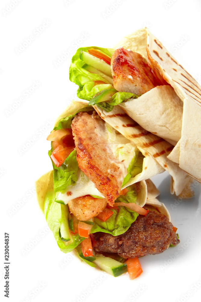 Obraz premium tortilla with vegetables