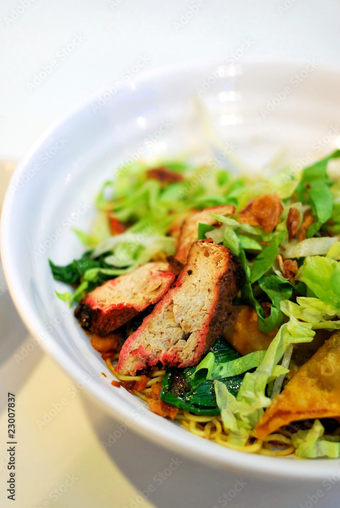 Oriental style pork dumpling noodles Oriental style pork dumpling noodles