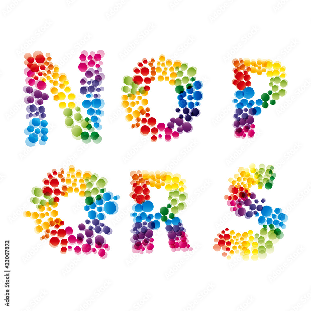 vector set of alphabet elements made of bubbles. vector set of alphabet elements made of bubbles.