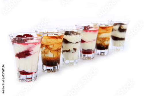 verrines allignées...