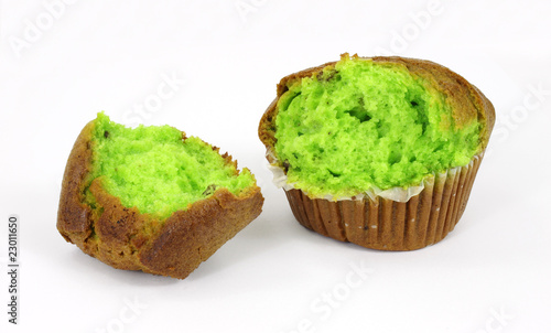 Broken pistachio nut muffin
