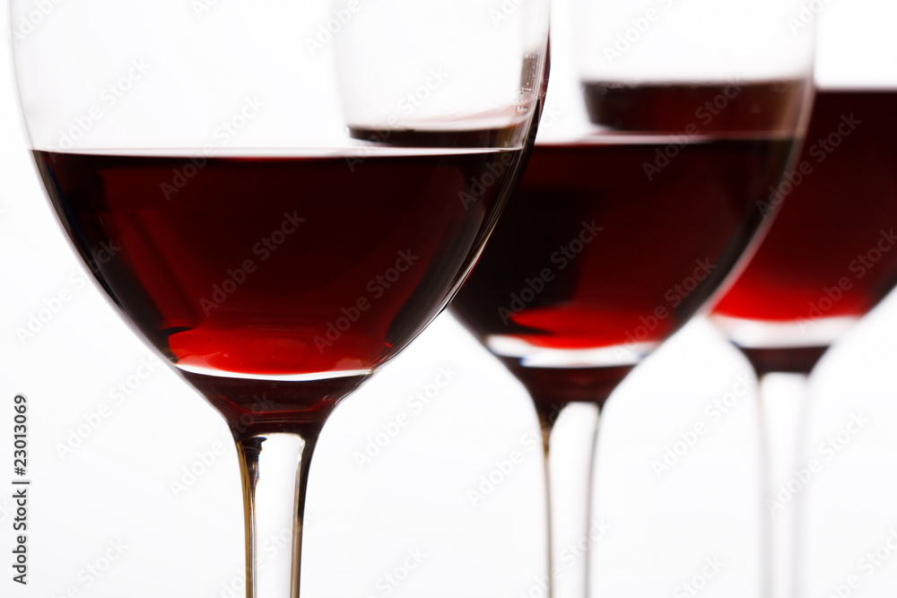 glasses of red wine glasses of red wine