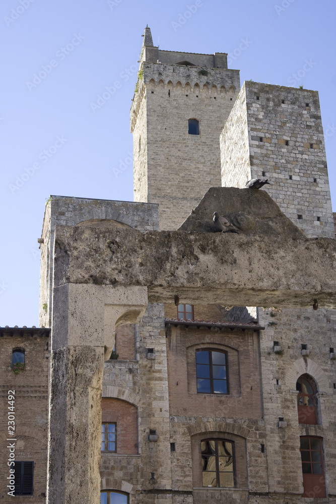 Medieval Skyscrapers (Towers in San Gimignano). Italy, Europe