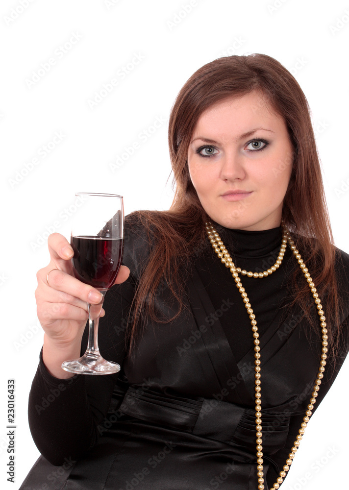 woman about a glass wine. woman about a glass wine.