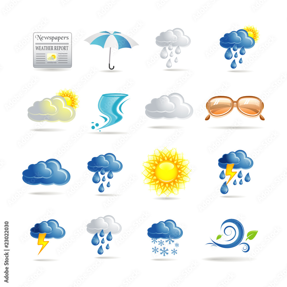 Obraz premium Weather icon set
