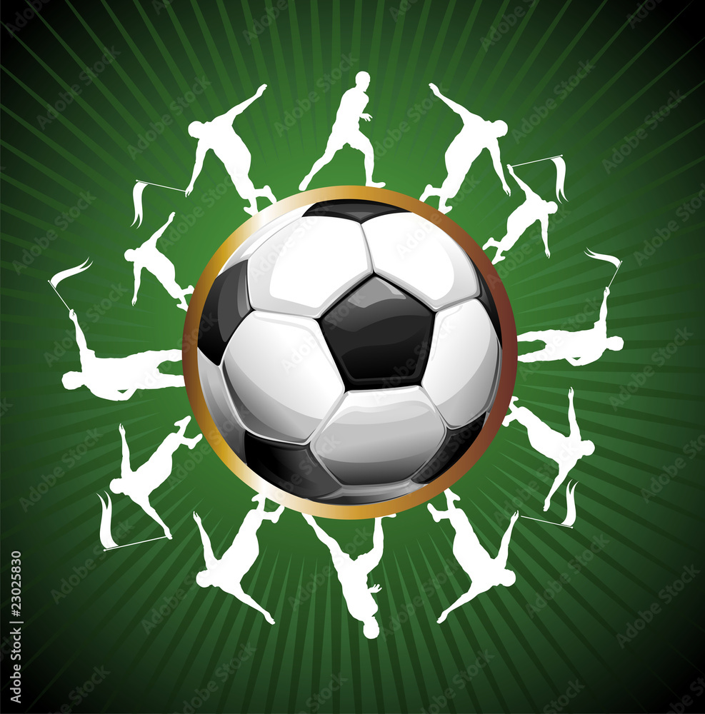Football background with the ball