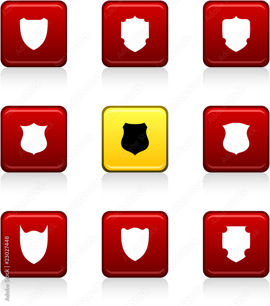 Shield icons.