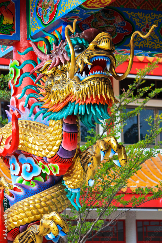 golden dragon on the pole