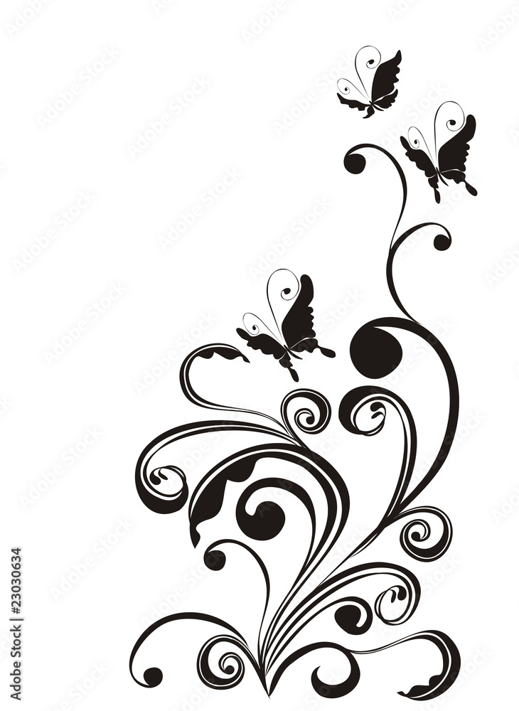 Floral ornament, Element for design, vector illustration Floral ornament, Element for design, vector illustration