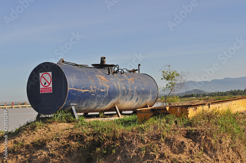 fuel tank at the countryside