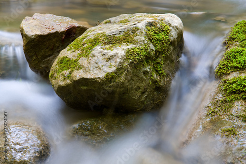 Stones in mountain stream