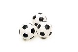 three classic soccer balls (isolated)