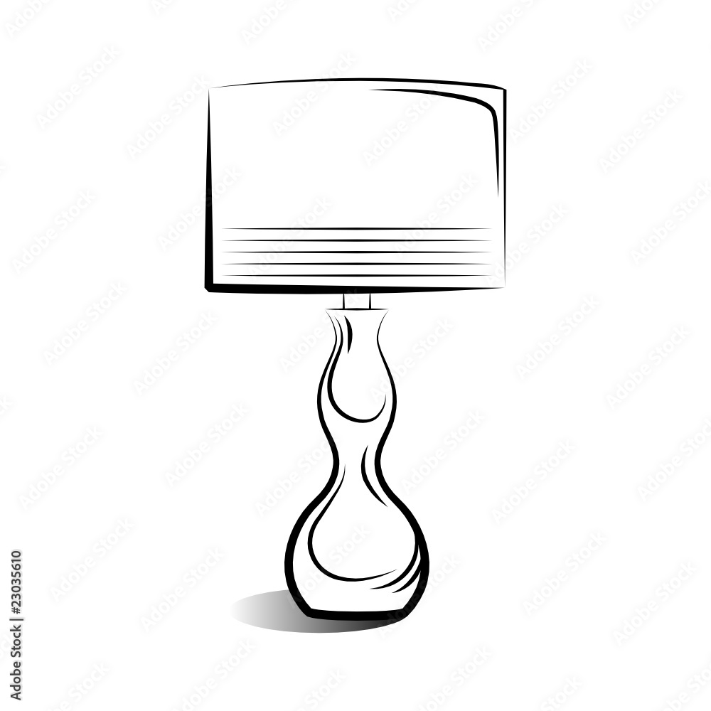 drawing of the lamp, vector illustration drawing of the lamp, vector illustration