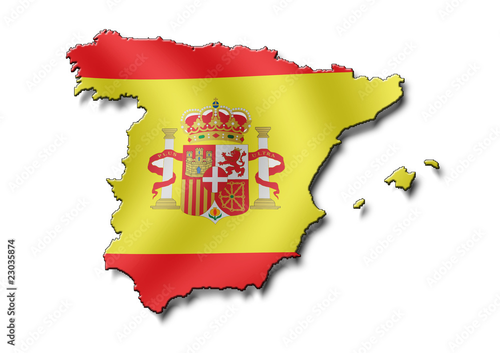 Fototapeta premium Cartina Spagna