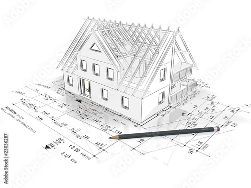 Obraz w ramie house architecture