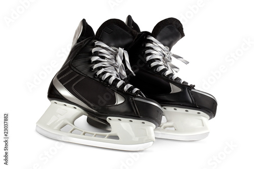 black skates isolated on white
