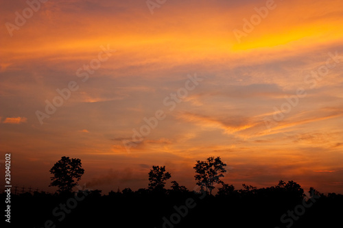 Colorful sky in sunrise © Sura Nualpradid