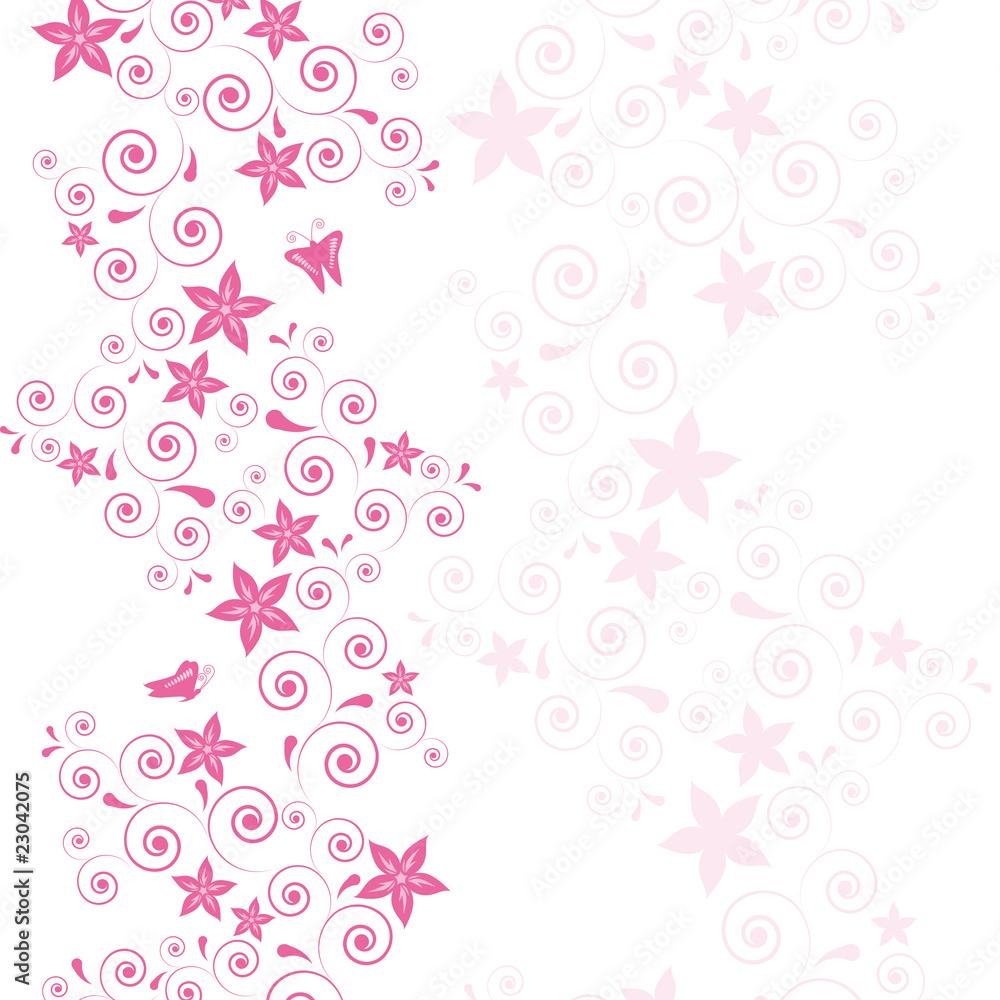 Vector. Abstract flowers background with place for your text.