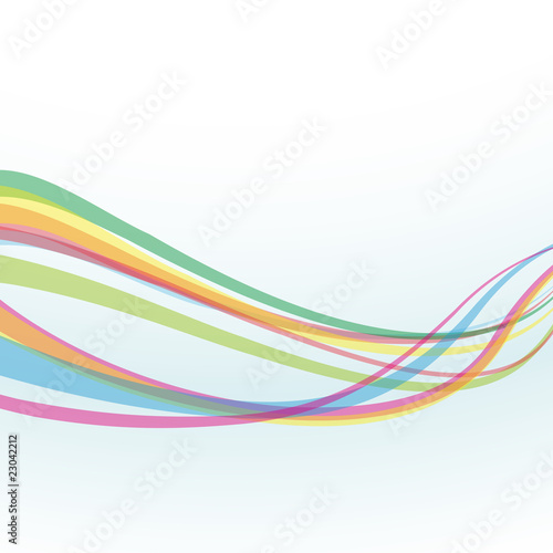 Abstract rainbow wave lines with a space for your text © Nobilior