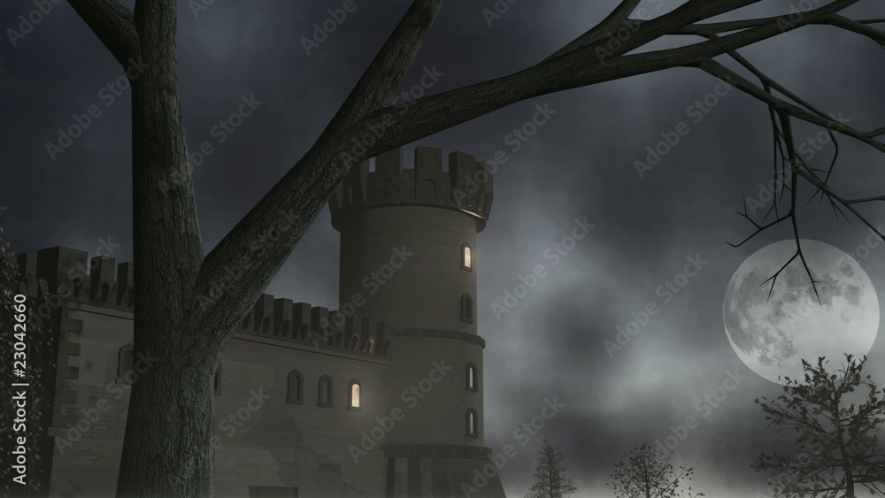 Haunted House w/ Lightning 1 CGI-HD