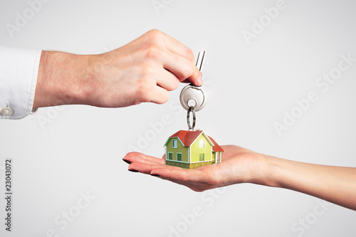 Handing Over the Key from a New Home