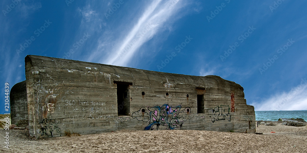 Bunker sur la plage de Grenen, la pointe du Danemark