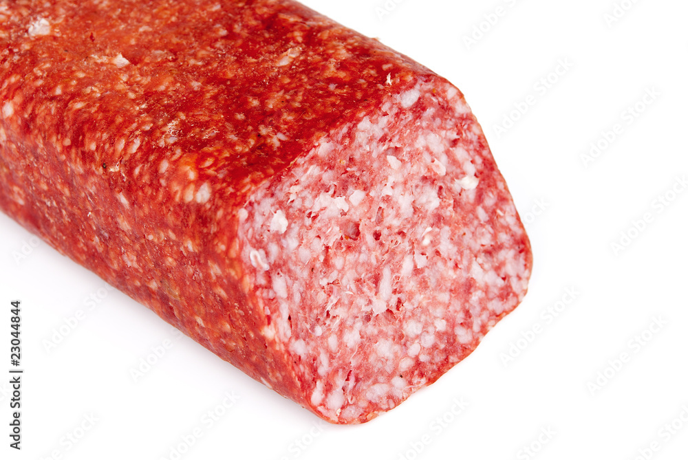 Close-up image of a salami Close-up image of a salami