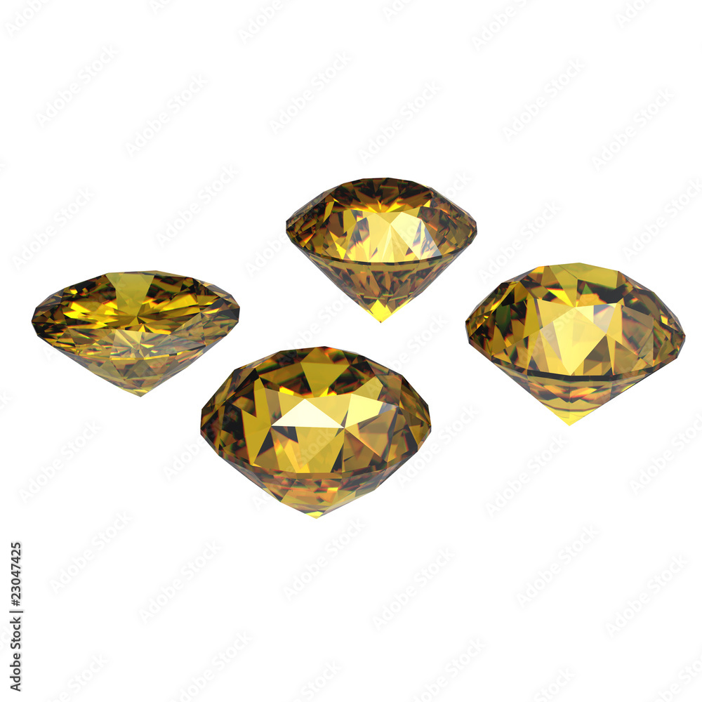 Jewelry gems roung shape on white background Jewelry gems roung shape on white background