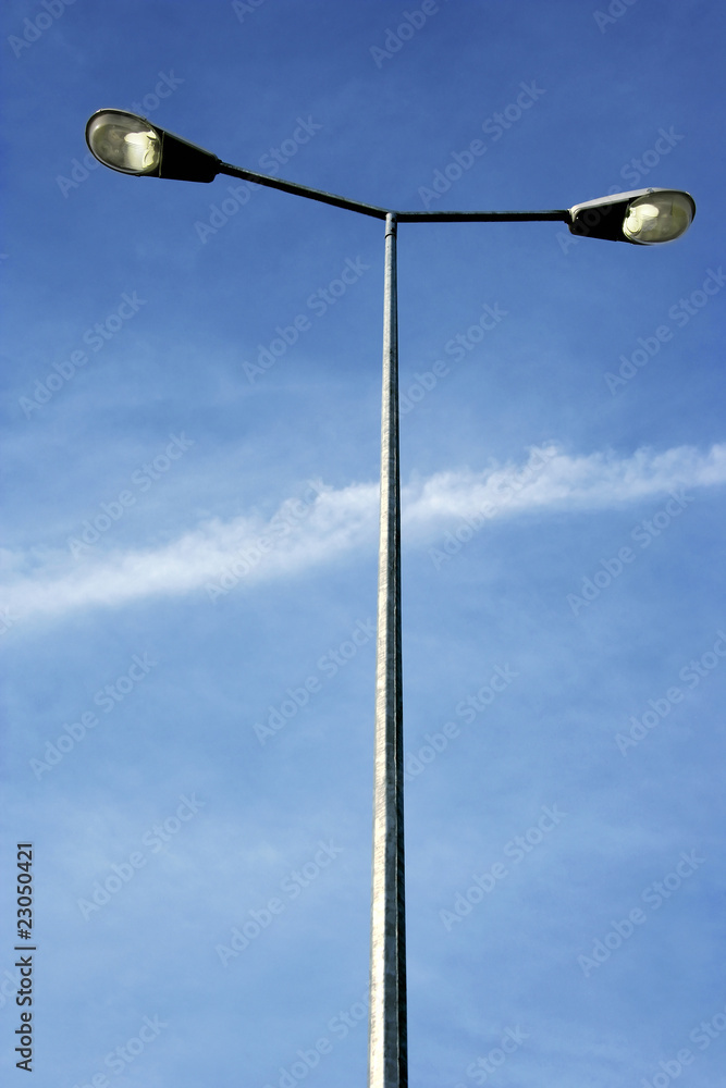 an image of street light on blue sky an image of street light on blue sky