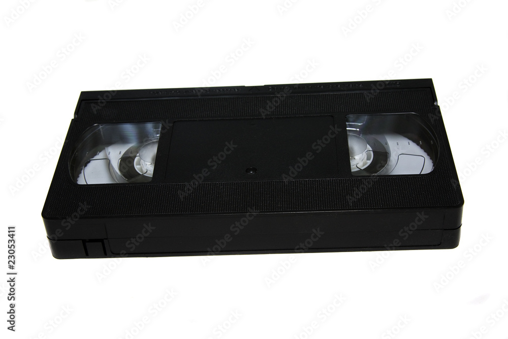 The black old cartridge for the videorecorder