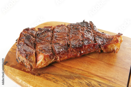grilled steak on plate