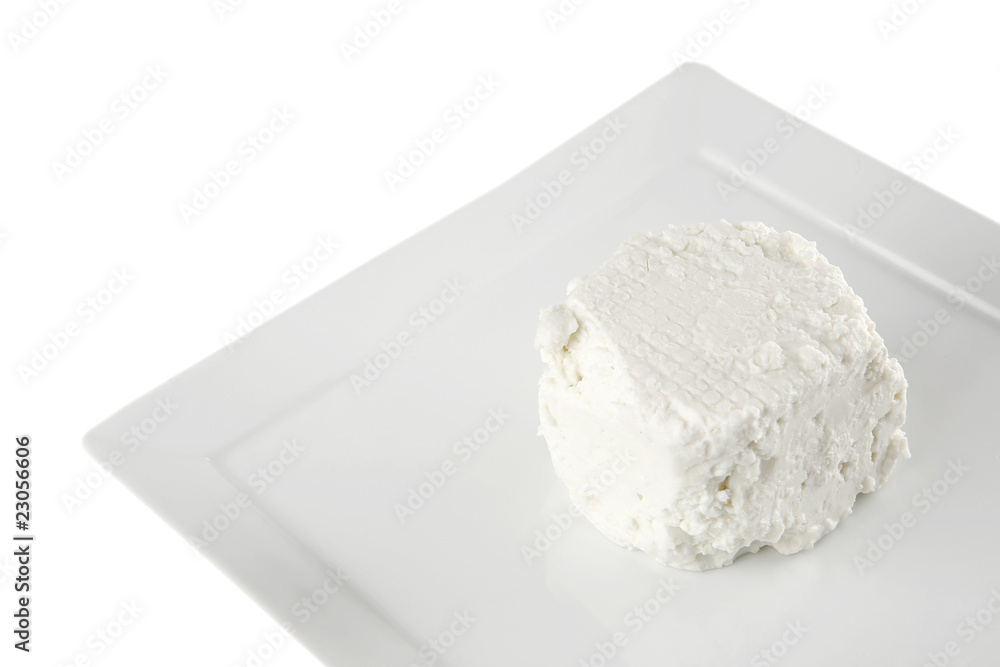 light cheese on plate light cheese on plate