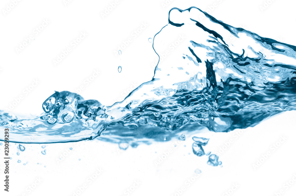 closeup of water waves isolated on white closeup of water waves isolated on white
