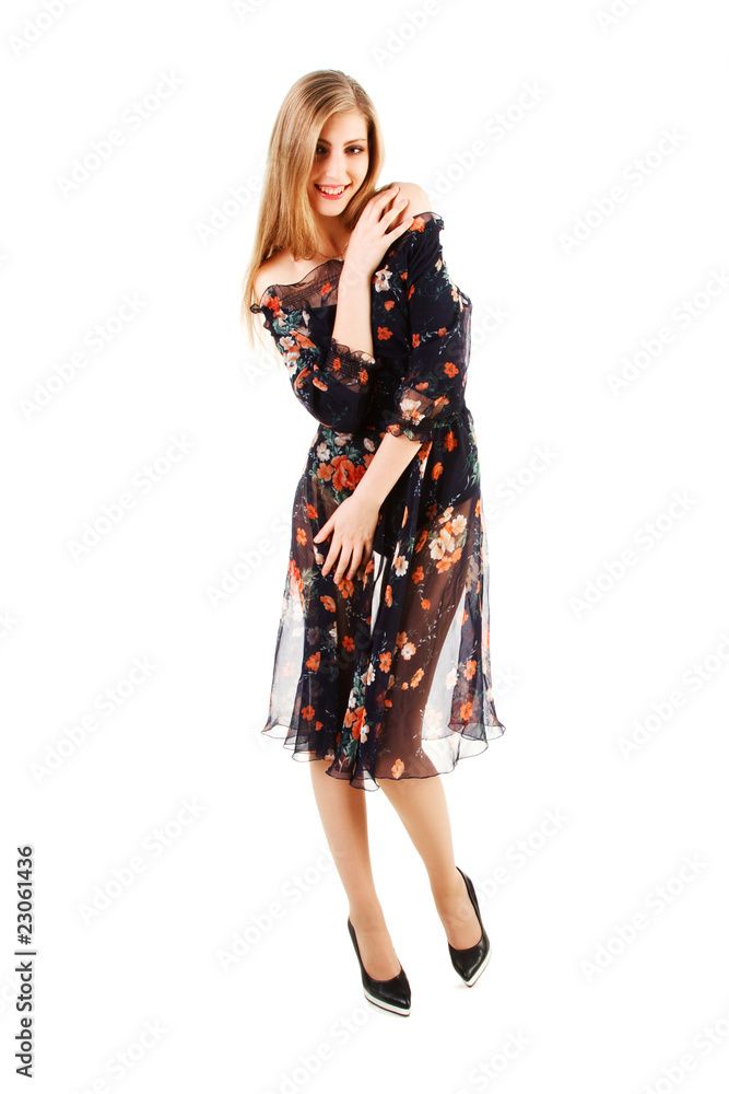 Beautiful attractive girl in dress Beautiful attractive girl in dress